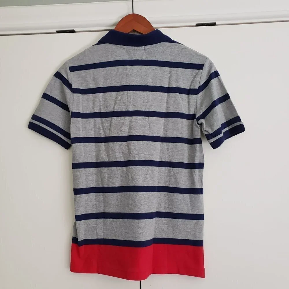 NWT - Ralph Lauren Boys Striped Cotton Mesh Polo - Size M (10/12)